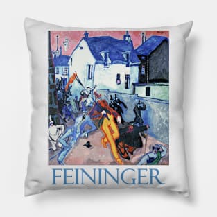 Uprising (1910) by Lyonel Feininger Pillow