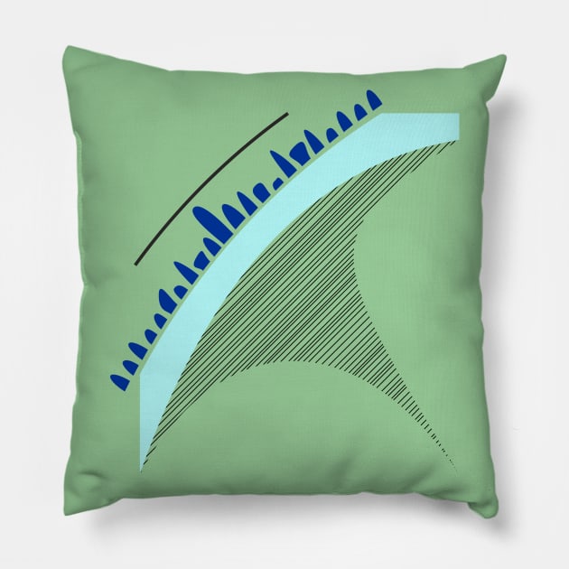 Abstract tornado in cartoon style. Pillow by BumbleBambooPrints