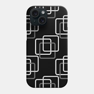 Modern square abstract pattern design with black background Phone Case