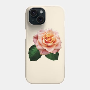 Peach-Colored Rose Phone Case