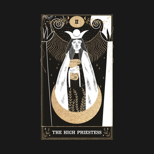 The High Priestess Tarot Card by moonlobster