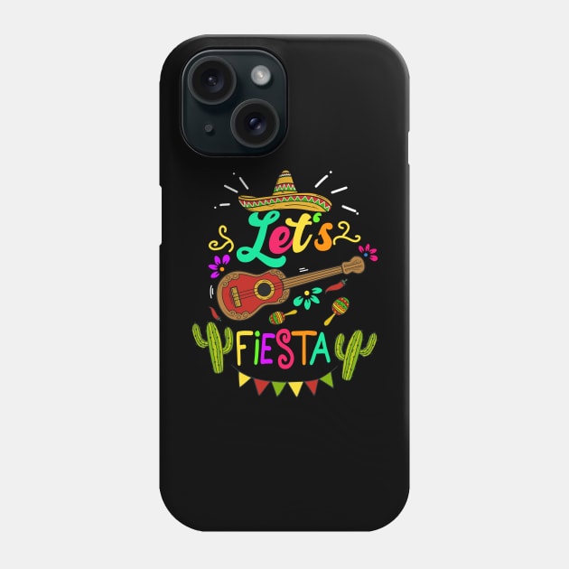 Cinco De Mayo Mexican Lets Fiesta Phone Case by Halby