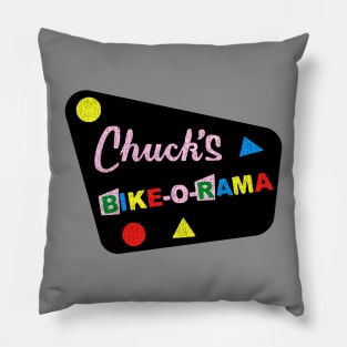 Chuck's Bike-O-Rama, Vintage Pillow