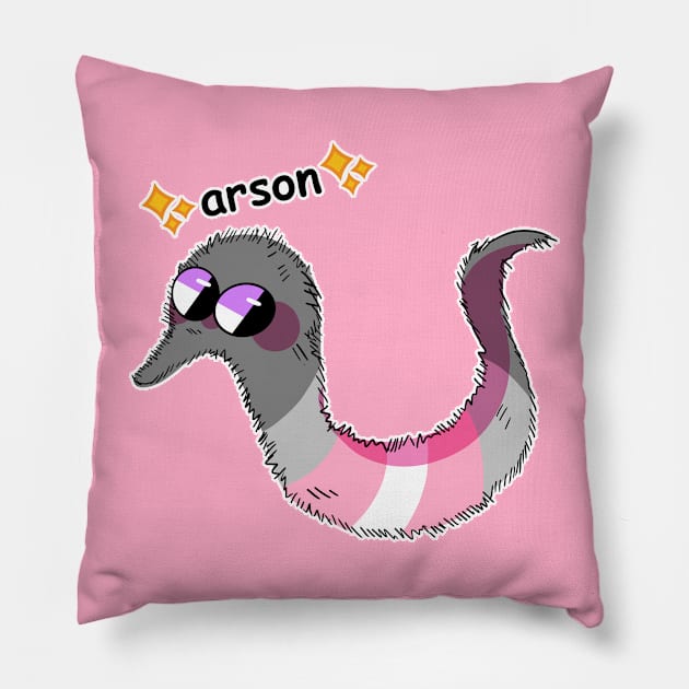 politically charged arson- Demigirl Variant T-Shirt Pillow by Brewing_Personalitea