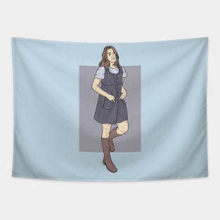 Beautiful Girl Smiling Rain Collection Tapestry