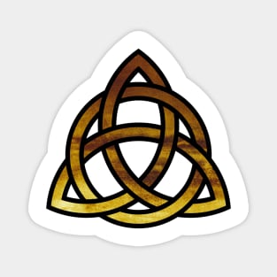 Celtic Trinity Knot Triquetra with Circle Rust/Gold Style Design Magnet