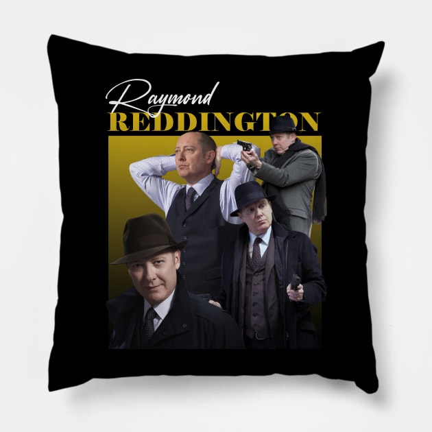 Raymond Reddington Vintage 90s Design Pillow by T-shirt Therapy