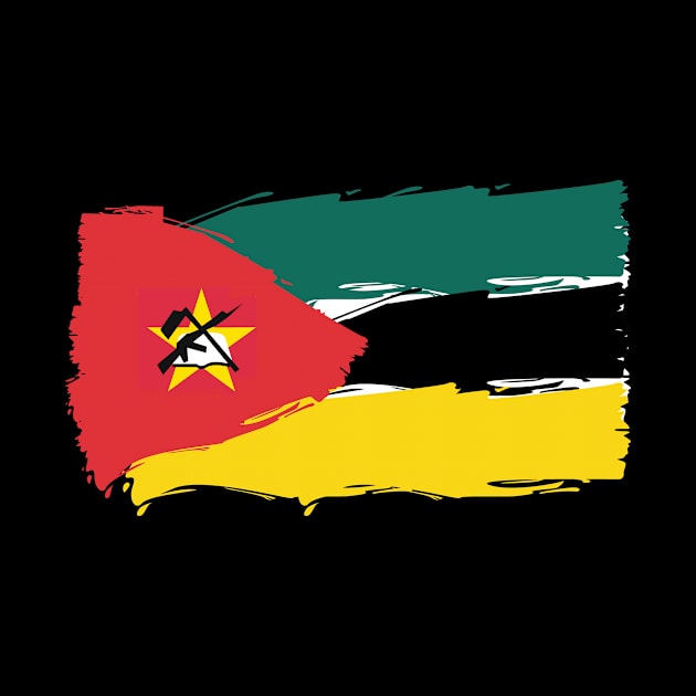 Mozambique painted flag by Luso Store