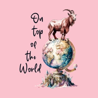 On top of the world, goat lover T-Shirt