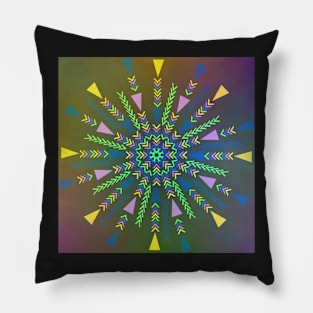 Multicolored geometric firework Pillow