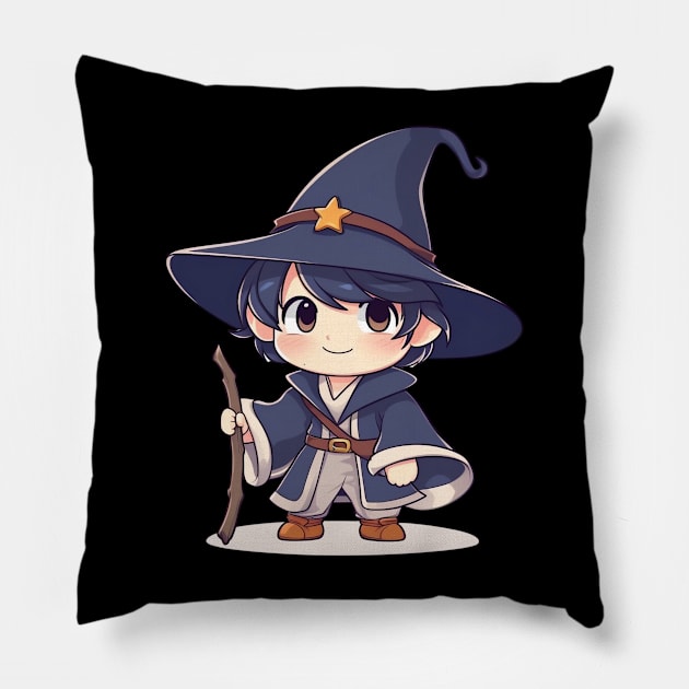 Cute little wizard Pillow by Arondight Studios