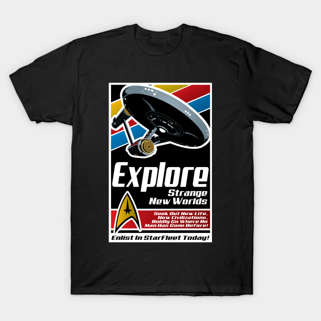 Explore New Worlds - Star Trek - T-Shirt