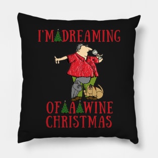 I'm dreaming of a wine christmas Pillow