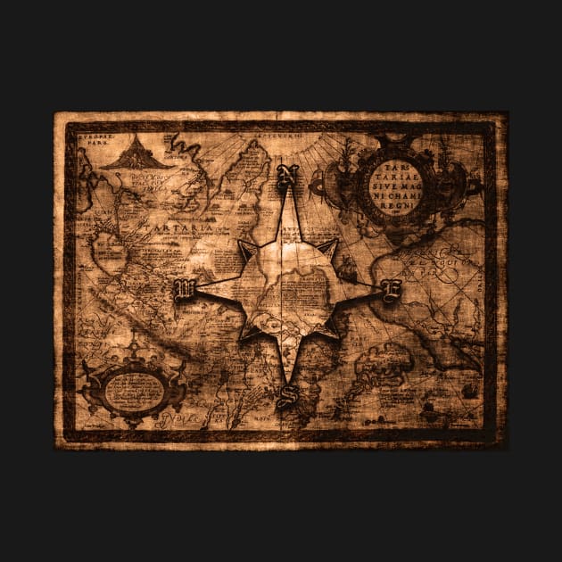 Ancient World Traveler - Map & Compass Rose by Highseller