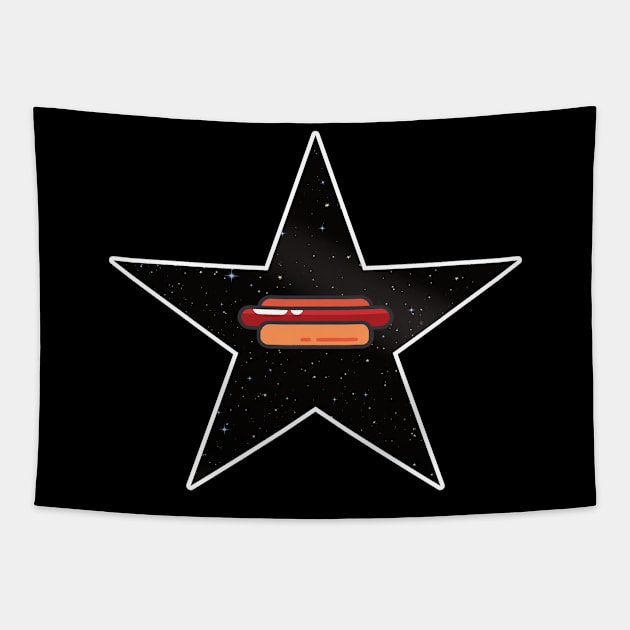 Hot Dog Space Shirt Tapestry by thefriendlyone