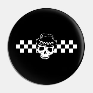 2Tone Skull Pin