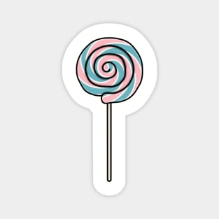 Fun Swirl Lolly Pop Cartoon Style Illustration Magnet