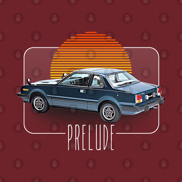 Honda Prelude  /// Retro Classic Car Lover Design by DankFutura