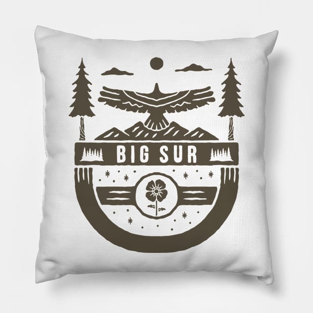 Big Sur Condor Pillow by Big Sur California 