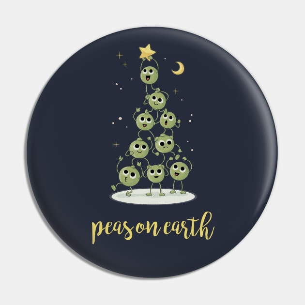 Christmas Tree Peas On Earth Pin by dumbshirts