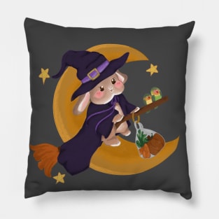 Flying Little Bunny WItches _ Bunniesmee Pillow