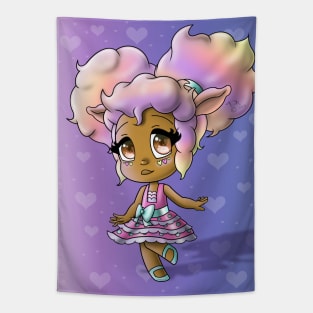 African American Girl with Sheep Ears Tapestry