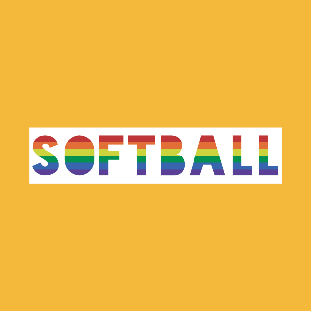 Softball Player LGBTQIA+ Gay pride by QCult