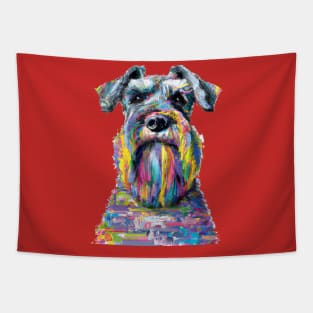 Schnauzer Painting Art Tapestry