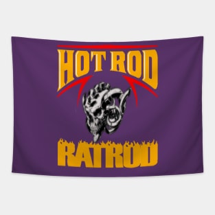 Hot Rod vs Rat Rod Tapestry