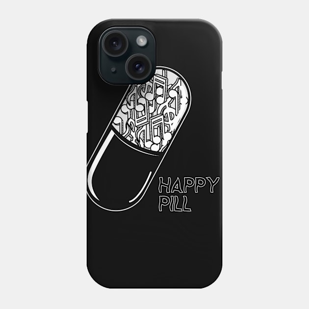 Happy Pill Music lover T-Shirt Phone Case by Finest