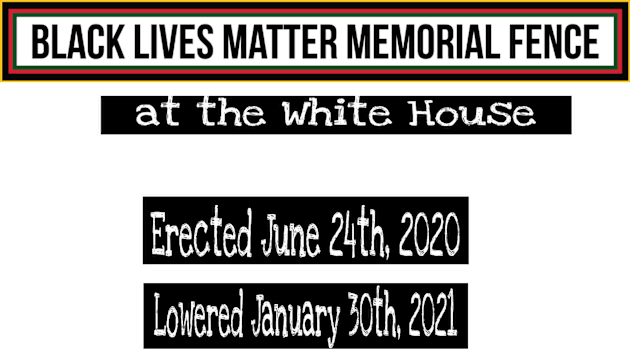 Black Lives Matter Memorial Fence - at the White House - Erected June 24, 2020 Lowered January 30, 2021 - Fence Angel - Double-sided Kids T-Shirt by Blacklivesmattermemorialfence