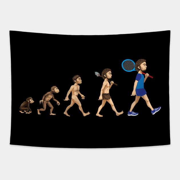 The Evolution Of Tennis Tennis Ball Tapestry TeePublic