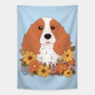 Cute english cocker spaniel dog art Tapestry