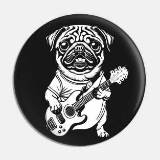 Rockstar Pug darkcolor Pin