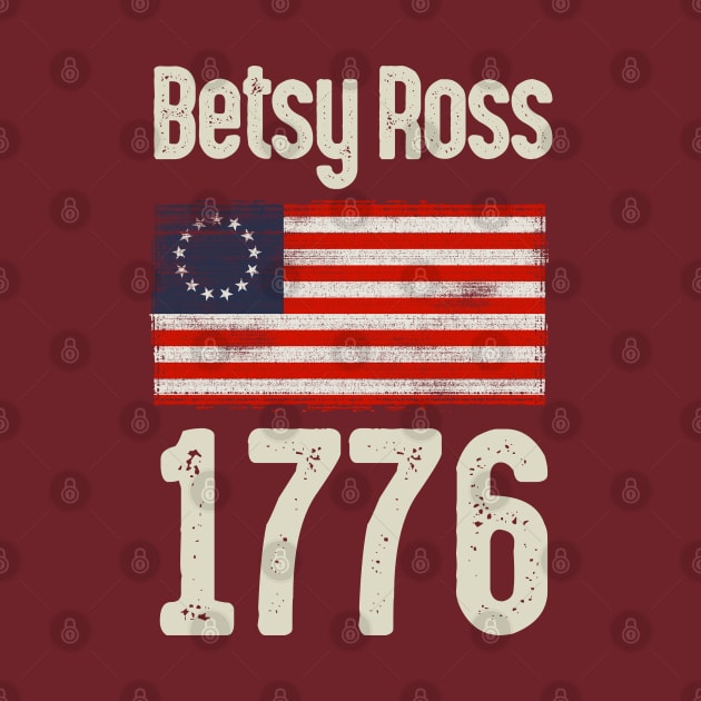 Betsy Ross American Flag 1776 by Designkix