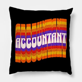 Accountant - Retro Fount Pillow