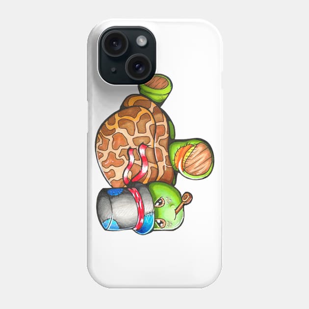 Flying High As A Tortoise (WB) Phone Case by MB's Workshop