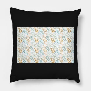 Watercolor green leaves pattern | Relax Pillow