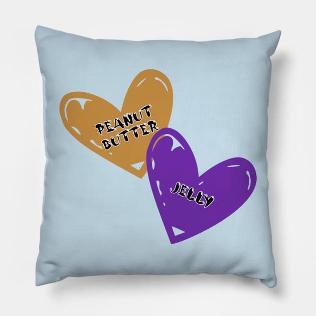 Peanut Butter and Jelly #PB and J Pillow by radiogalaxy