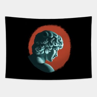 Antinous blue and red painting T-Shirt Tapestry