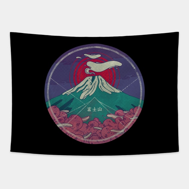 Mount Fuji Tapestry by againstbound