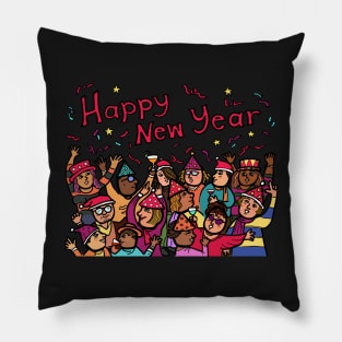 Group of crowds of people celebrate the New Years holidays party Pillow