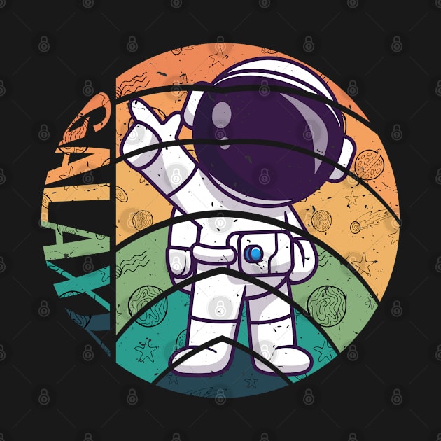 Cute astronaut in galaxy by Graphic_01_Sl