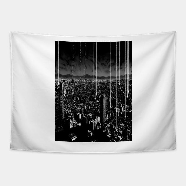 Alice in borderland city laser Tapestry by CERA23