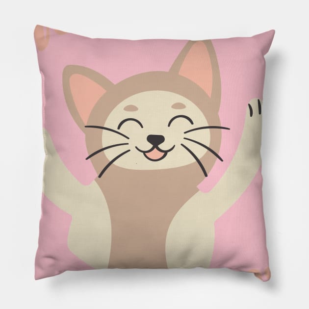 Life is Better with a Cat Pillow by Lore Vendibles