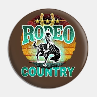 Rodeo Country Riding Bucking Bronco Horses Pin