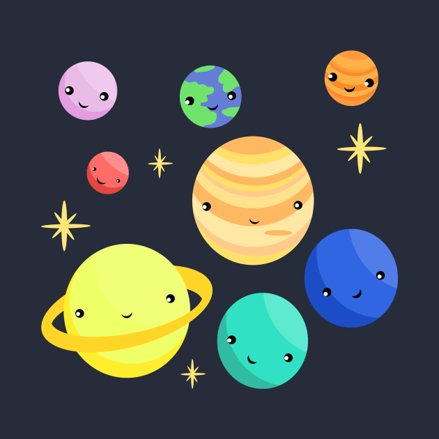 cute planets 2! by shannonpaints