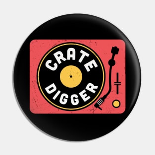 Vintage Crate Digger Turntable // Vinyl Record Collector // Vinyl Junkie Music Lover Pin