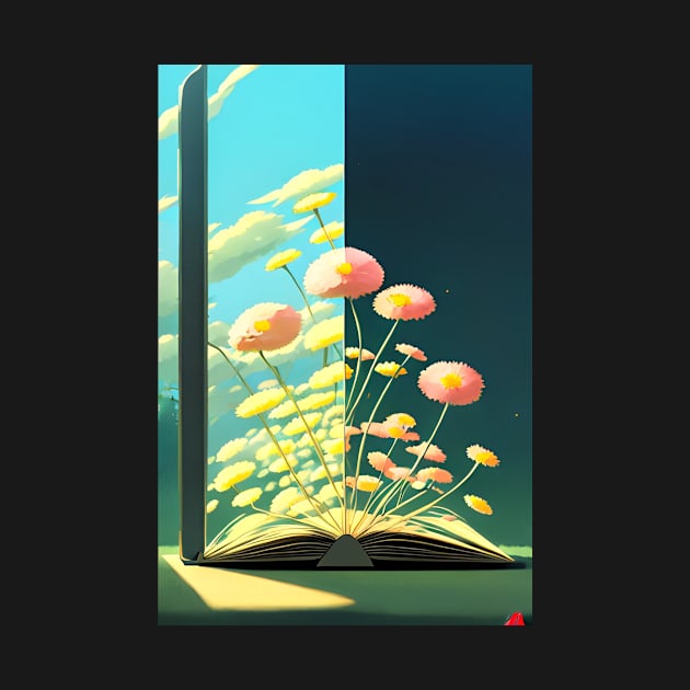 flowers growing from book by Trendy-Now