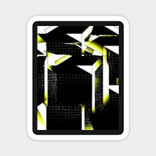 Triangles Jitter Blurred Geometric Abstract Pattern Magnet